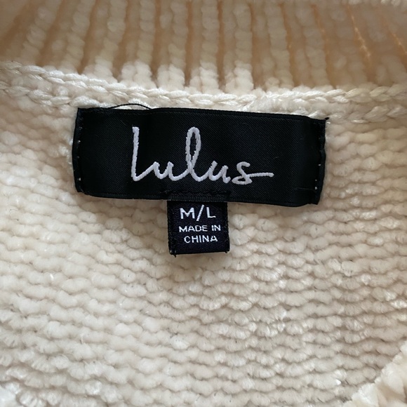 Lulu's Soft Beige Ribbed Sweater - Picture 2 of 2